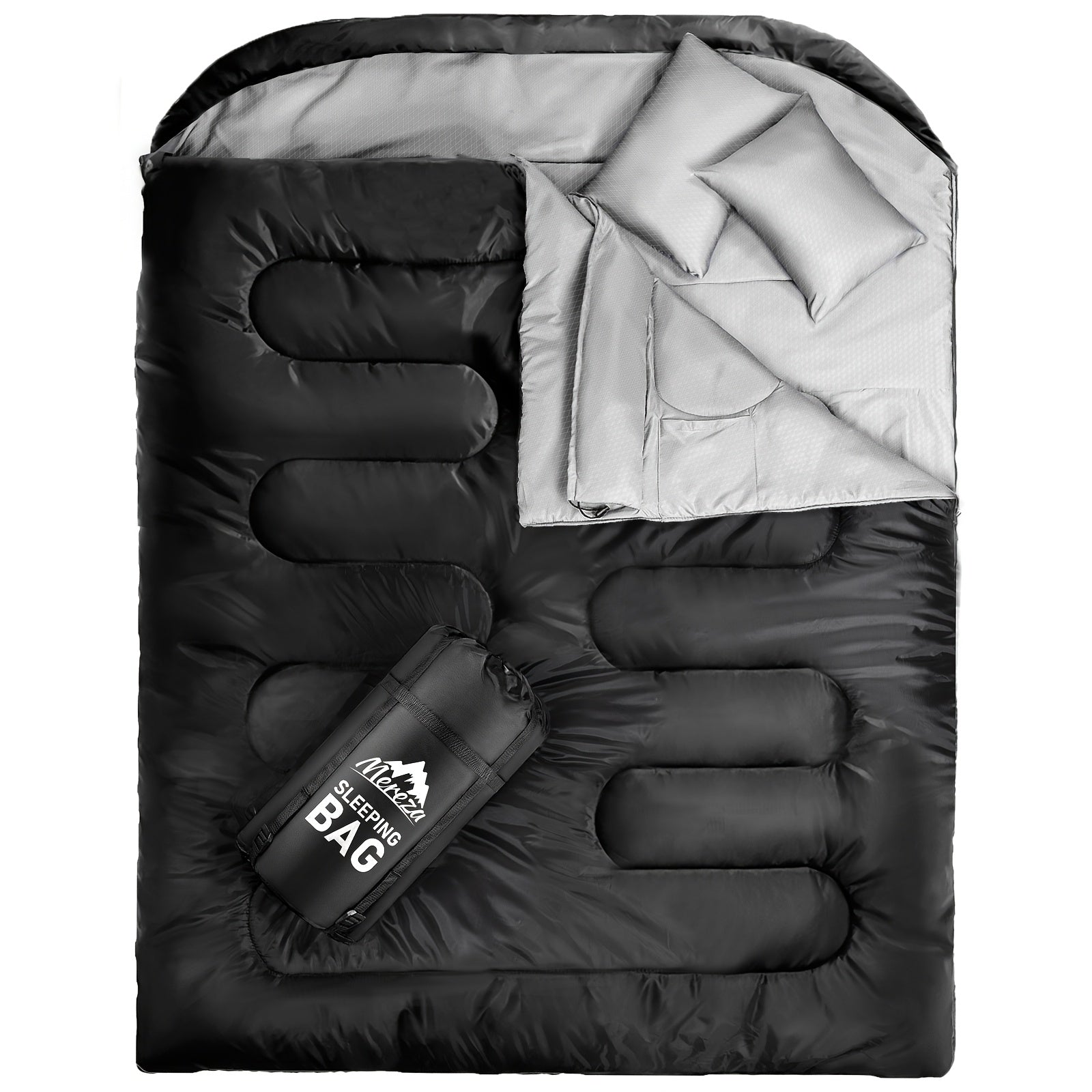 Mereza Double Sleeping Bag, 2 Person Sleeping Bag For Adult Mens Camping
